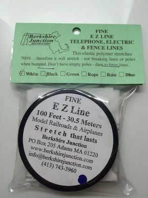 Berkshire Junction EZ Line Fine White Model Railroads/Airplanes, 100 Feet