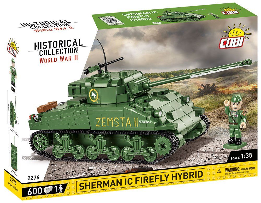 Cobi Historical Collection WWII: 2276 Sherman IC Firefly Hybrid 600 PCS