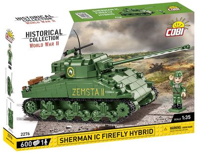 Cobi Historical Collection WWII: 2276 Sherman IC Firefly Hybrid 600 PCS