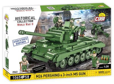Cobi Historical Collection WWII: 2563 M26 Pershing (T26E3) + M5 Executive Edition 1065 PCS