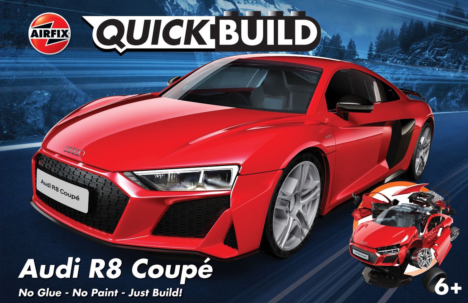 Audi R8 Coupe 1/24 Quick Build Car Kit #J6049 by Airfix