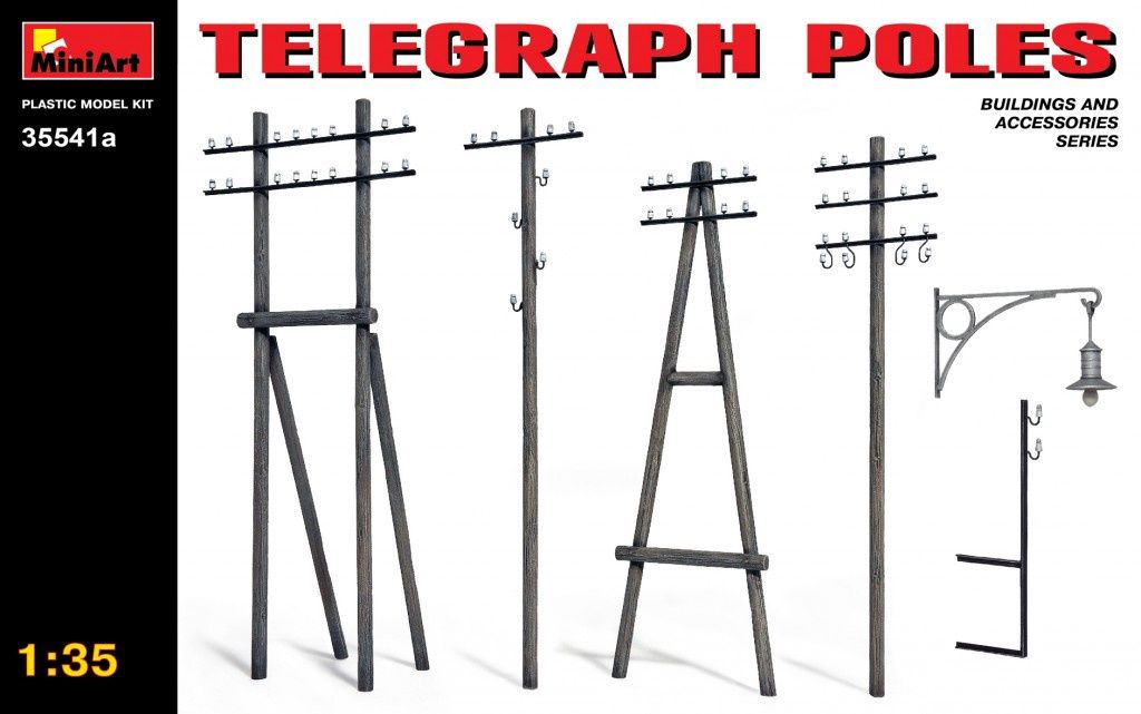 Telegraph Poles 1/35 #35541A by MiniArt