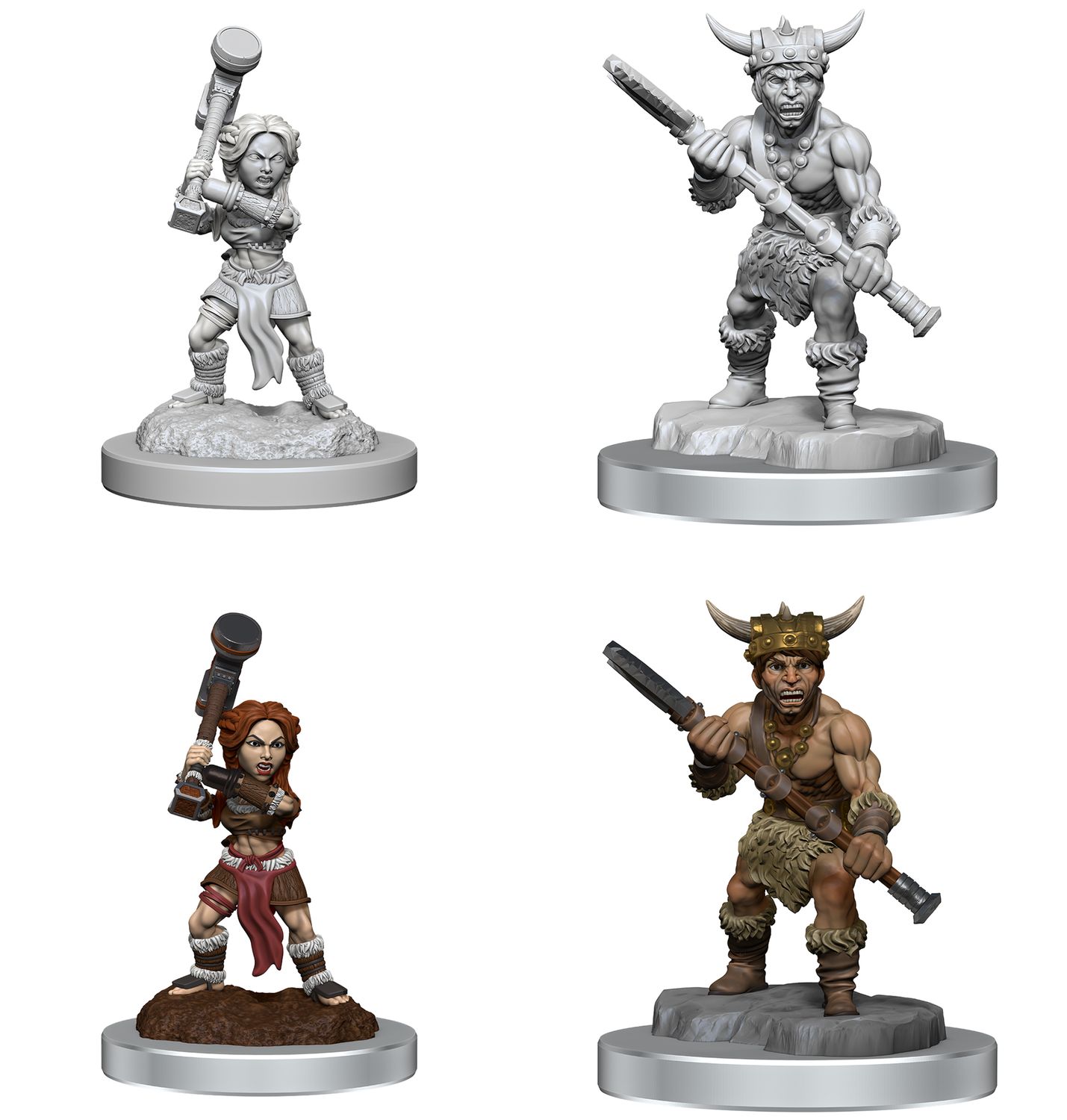 D&amp;D Unpainted Mini - Halfling Barbarians 90412