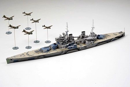 Prince of Wales British Battleship Battle of Malaya 1/700 Model Ship Kit #31615 by Tamiya