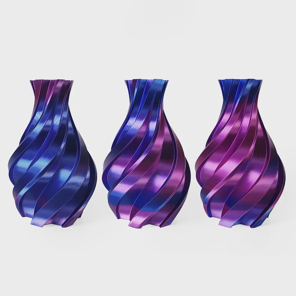 Hello3D Bi-Colour Silk PLA 1kg, Colour: Blue/Fuchsia