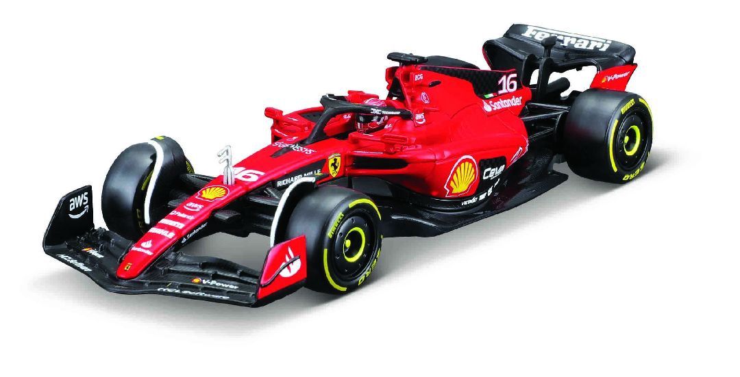 Bburago 1/43 Ferrari SF-23 (2023) w/ driver (Leclerc #16) - BUR18-36835-L