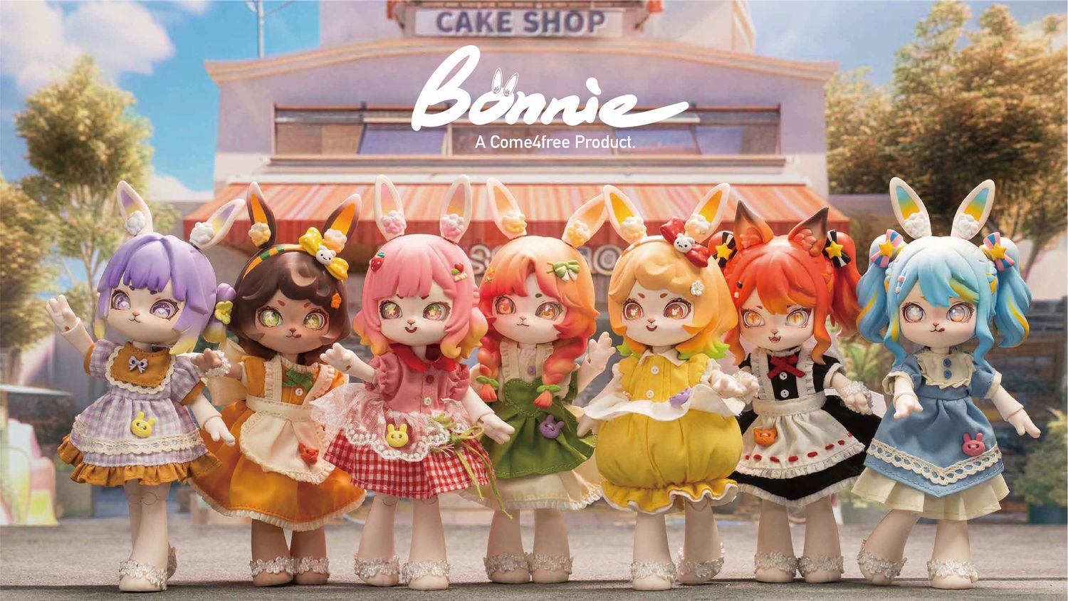Bonnie Bunny Ball-Jointed Dolls (Set of 6 figures)