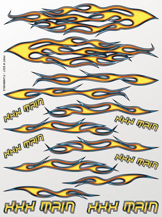 Flammable Decal for RC Cars