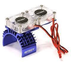 Integy Motor Heatsink + Twin Cooling Fan for Traxxas 1/10 Slash 4x4