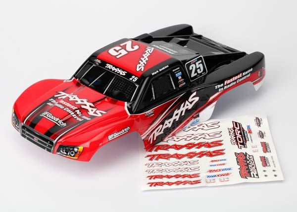 TRA7084 Body, Mark Jenkins #25, 1/16 Slash (Graphics Are Painted And Decals Applied)