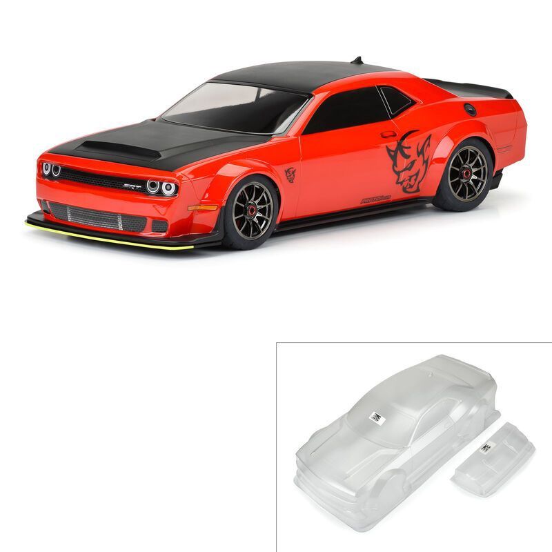 Protoform Dodge Challenger SRT Demon 1/7 On-Road Body (Clear) (Infraction 6S) - PRM158600