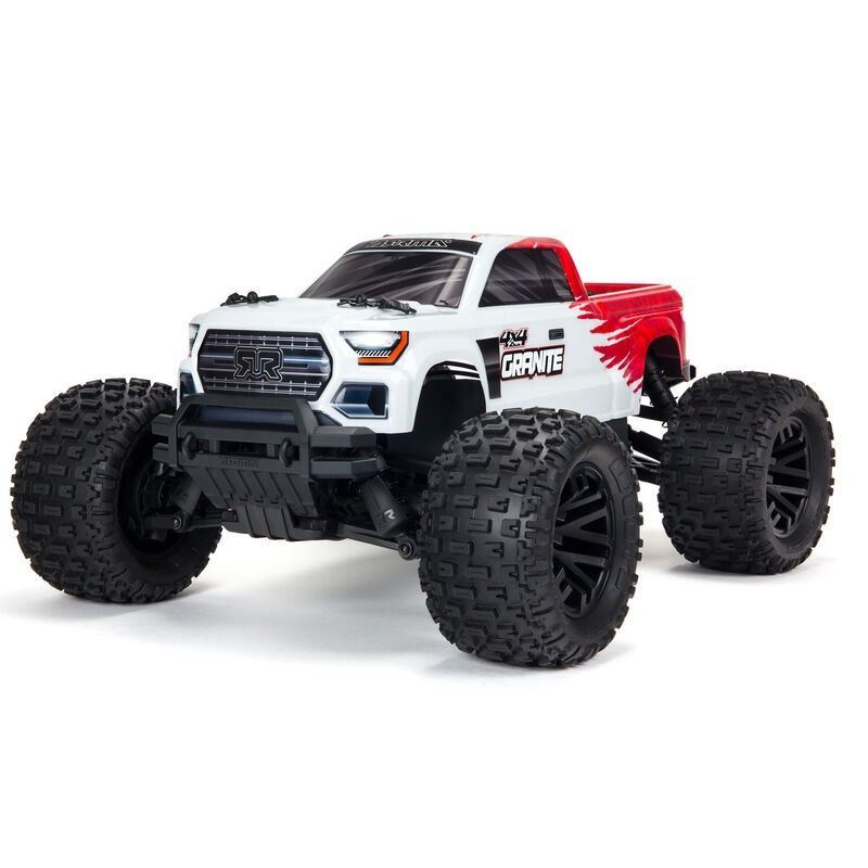 Arrma 1/10 4WD Monster Truck RTR Brushed Granite V3 Mega 550 - Red ARA4202V3T2