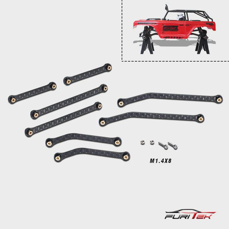 Carbon High Clearance Links Set for SCX24 Deadbolt