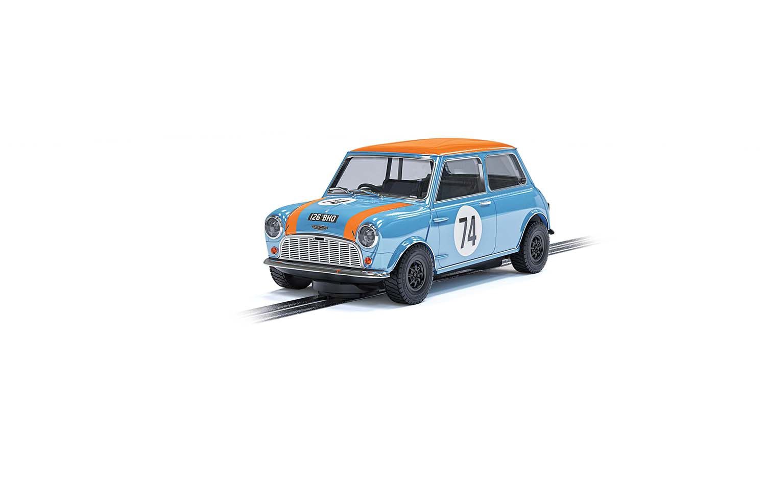 Austin Minicooper S - Gulf Editionn. Riley &amp; G. Tarquini Scalextric Slot Car