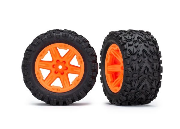 Traxxas Talon Exteme 2.8" Tires &amp; RXT Wheels, Orange - TRA6773A