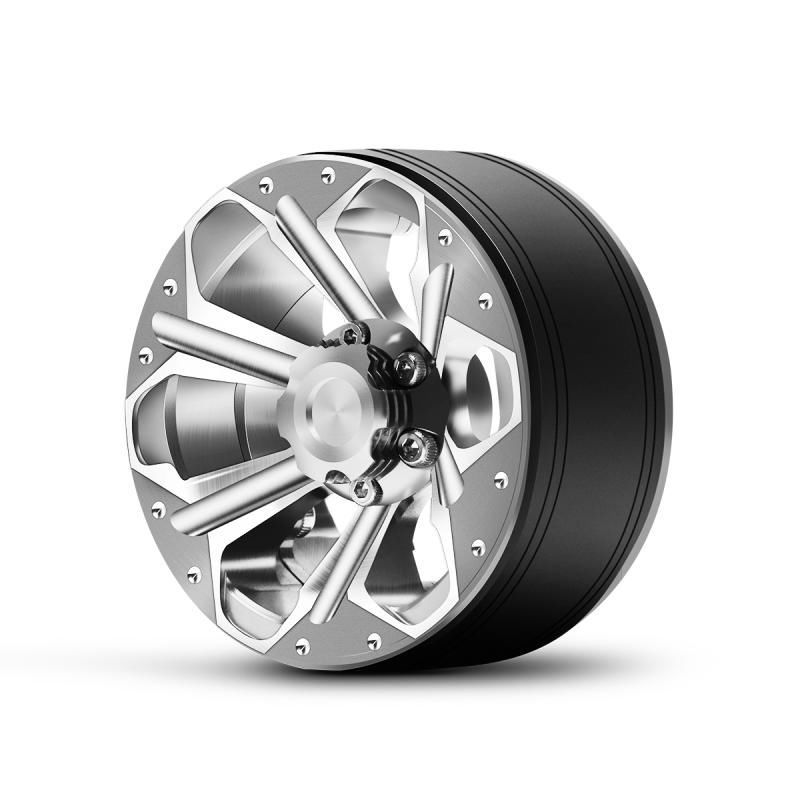 Hobby Details 1.9" Aluminum Wheels Petal 6 (4) - Assorted Colours HDTCW03009, Colour: Silver HDTCW03009B