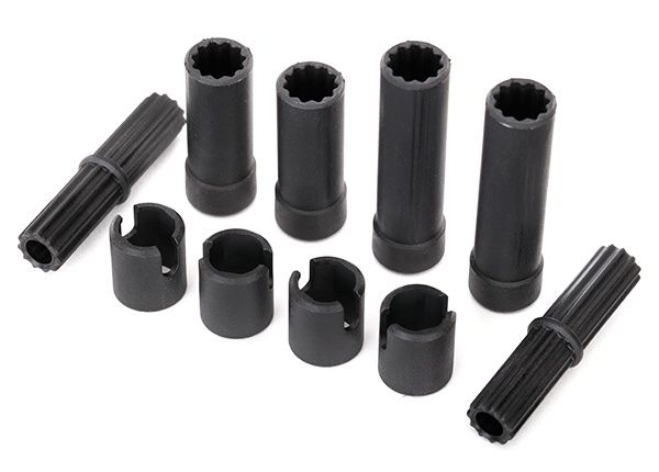 TRA8250 Traxxas Half shafts, center (internal splined, front (2) &amp; internal splined, rear (2), external splined (2) pin retainer (4)