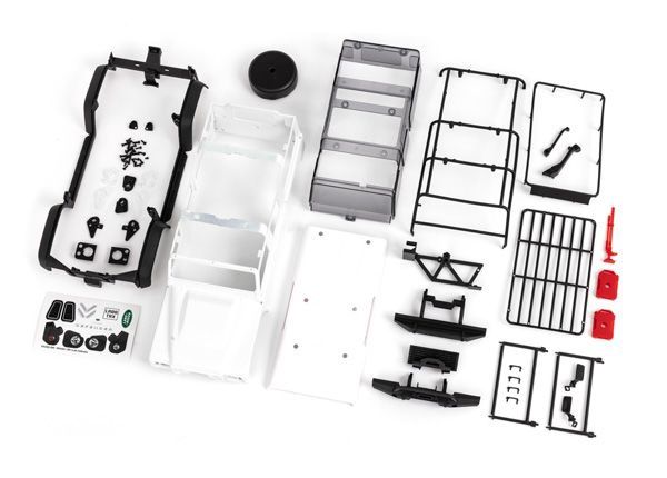 Body (1): TRX-4M Defender Complete White Unpainted - TRA9712