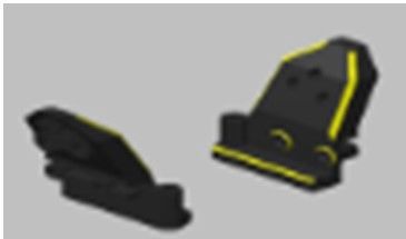 Aluminum Shock Mount TRX-4M 1/18 Black/Gold (4)