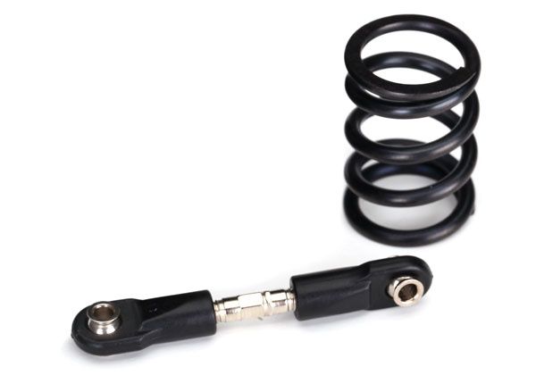 TRA7746X Steering link, steel/ servo saver spring, heavy duty (use with #2085X metal gear servo)