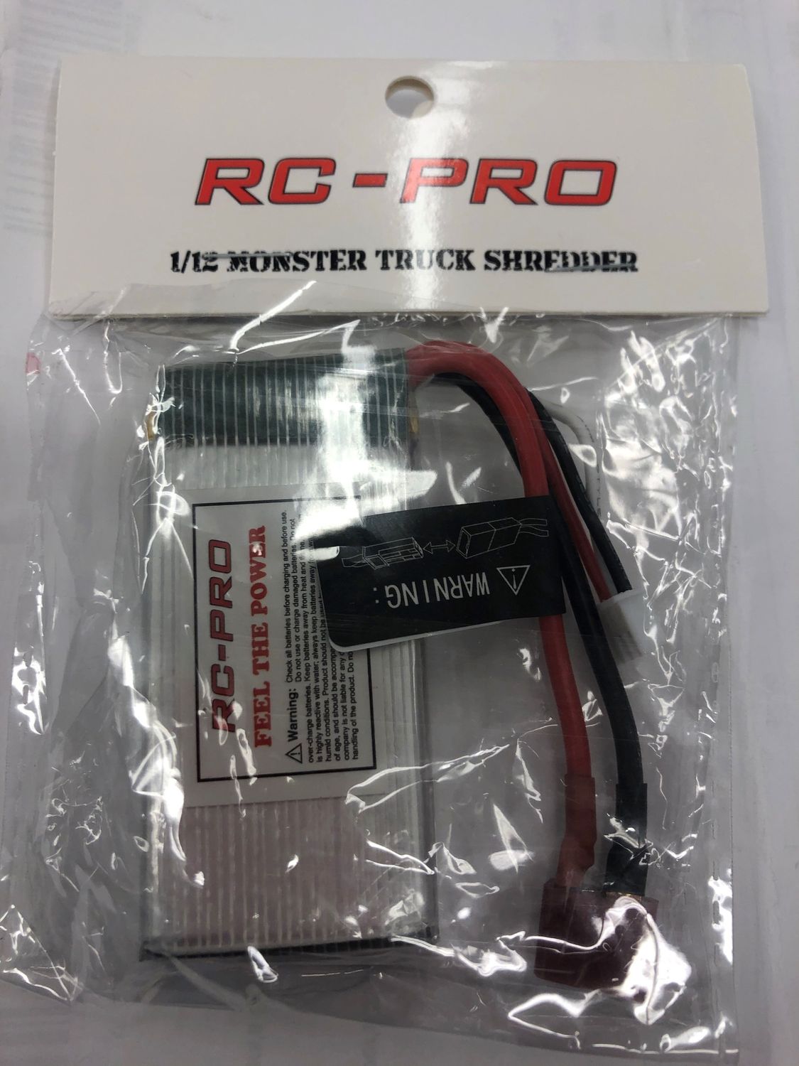 7.4v 1700mAh Battery for Shredder 1/12th Monster Truck