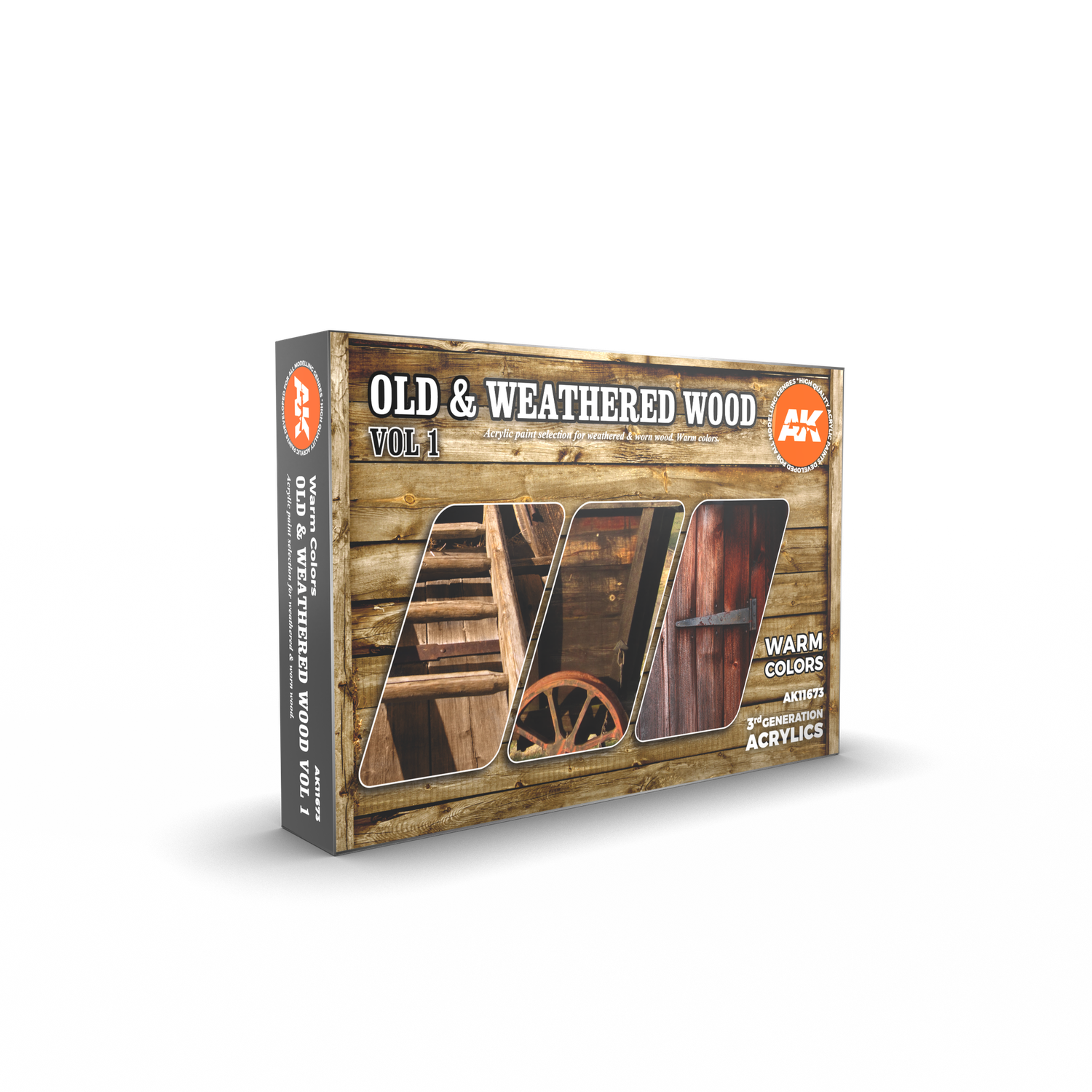 AK Interactive Paint Set 3G Old &amp; Weathered Wood Vol.1