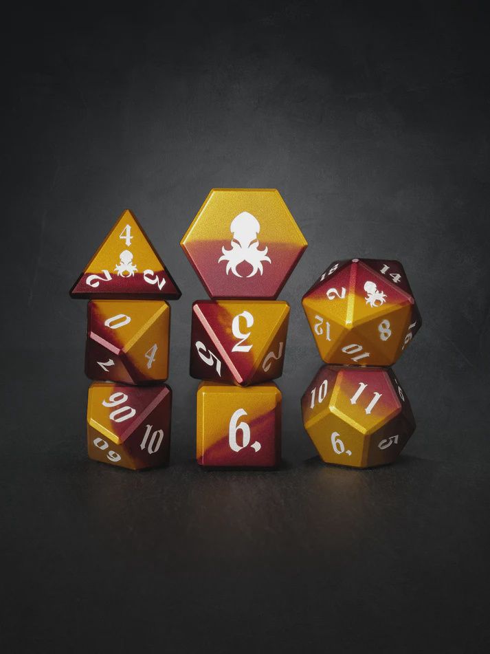Kraken Dice Asst. 8pc Aluminum Dice Set