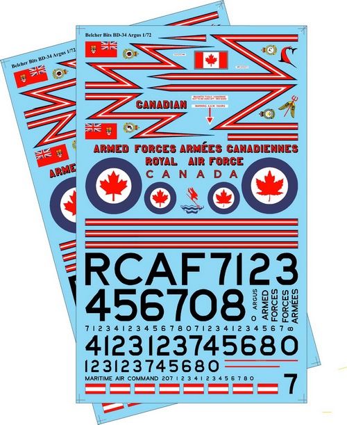 1/72 Canadair Argus decals