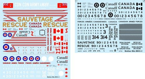 1/72 Canadian SAR/ Transport Helicopters decals