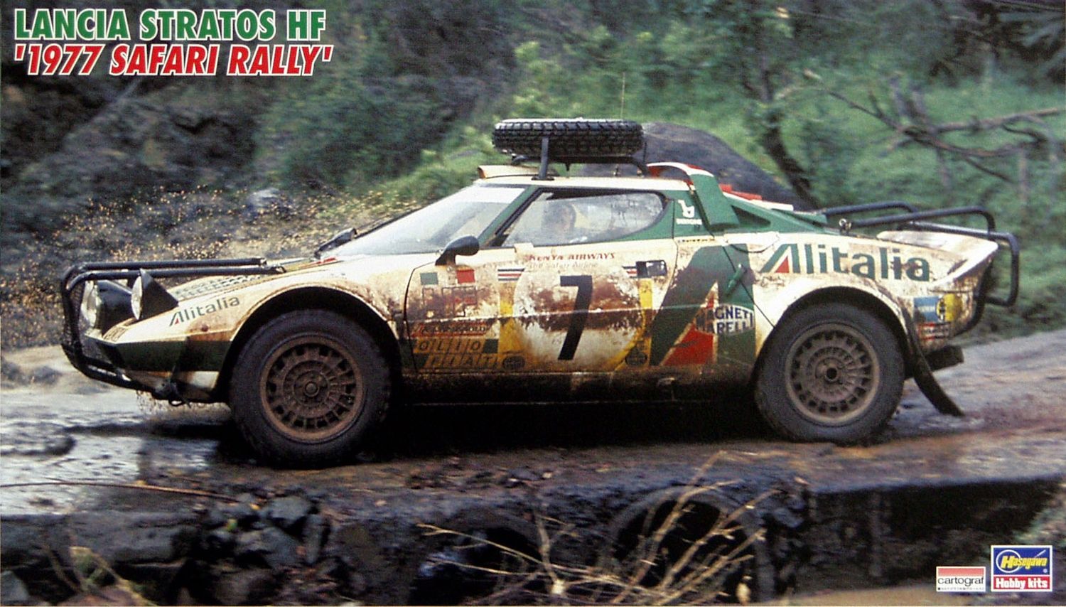 Lancia Stratos HF "1977 Safari Rally" 1/24 Model Car Kit #25036 by Hasegawa
