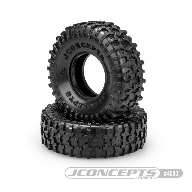 JConcepts Tusk 2.2" All Terrain Rock Crawler Tires (2) (Green) (Class 3 - 5.25") - JCO4090-02