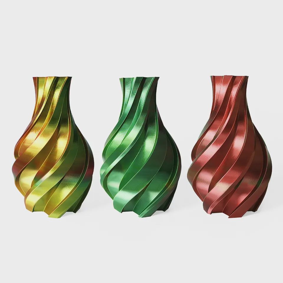 Hello3D Tri-Colour Gold/ Green/Red Silk PLA 1kg