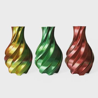 Hello3D Tri-Colour Gold/ Green/Red Silk PLA 1kg