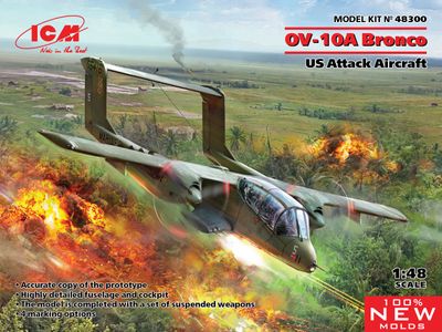OV-10A Bronco, US Attack Aircraft (100% new molds) 1/48 #48300 by ICM
