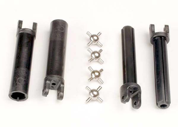 TRA1951 Half Shafts, Long Truck (External-Splined (2) &amp; Internal-Splined (2)/ Metal U-Joints (4)