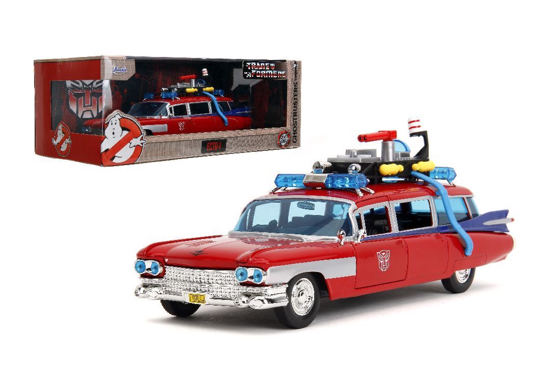 Jada Hollywood Rides Ghostbusters ECTO-1 (G1 Optimus Prime Graphics) 1/24 #35466