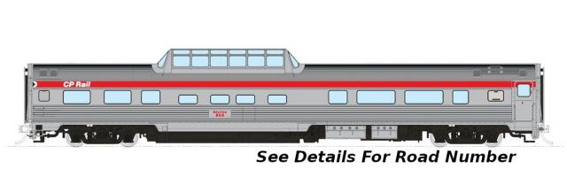 HO Scale Budd Mid-Train Dome: CP Action Red #514