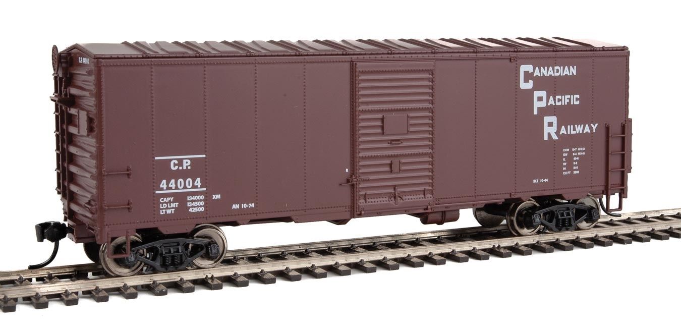 40' Association of American Railroads AAR Modernized 1948 Boxcar - Ready to Run -- Canadian Pacific #44004 (Boxcar Red, Staggered Lettering)