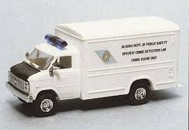 Trident Miniatures HO 1:87 Scale Vehicle 90275 Chevrolet Cargo Box Van Alaska Crime Scene Unit