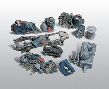Woodland Scenics Assorted Junk Piles (Unpainted Metal Castings) (HO) WOO205