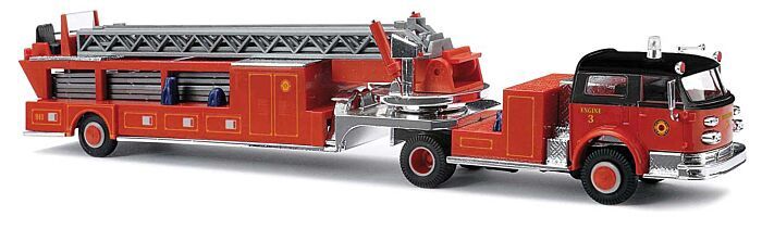 1968 American-LaFrance Fire Hook and Ladder Truck with Closed Cab - Assembled Fire Department [HO]