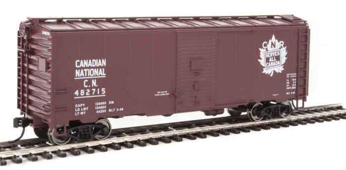 40' Association of American Railroads 1944 Boxcar - Ready to Run Canadian National #482715 ("CNR Serves All Canada" Graphic)