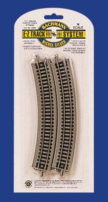 Bachmann 11.25" Radius Curve Track - Nickel (6PC) (N)