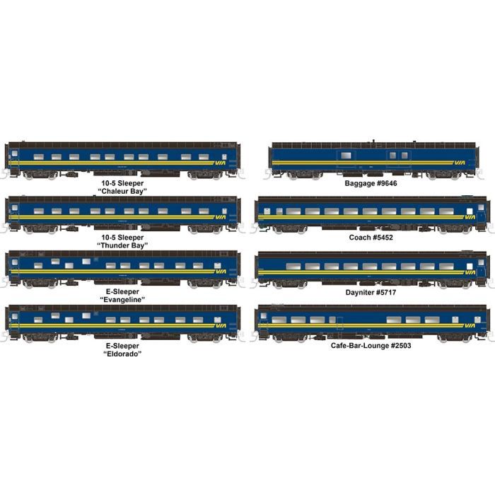 Rapido 550015 N Scale "The Ocean": VIA Rail: 8-Car Set