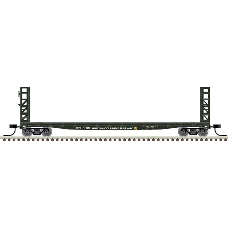 Atlas Master 50005787 N 48ft GSI Bulkhead Flatcar, BC Rail #51726