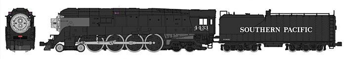 SP Class GS-4 4-8-4 - DCC Southern Pacific #4433 (Postwar Black)