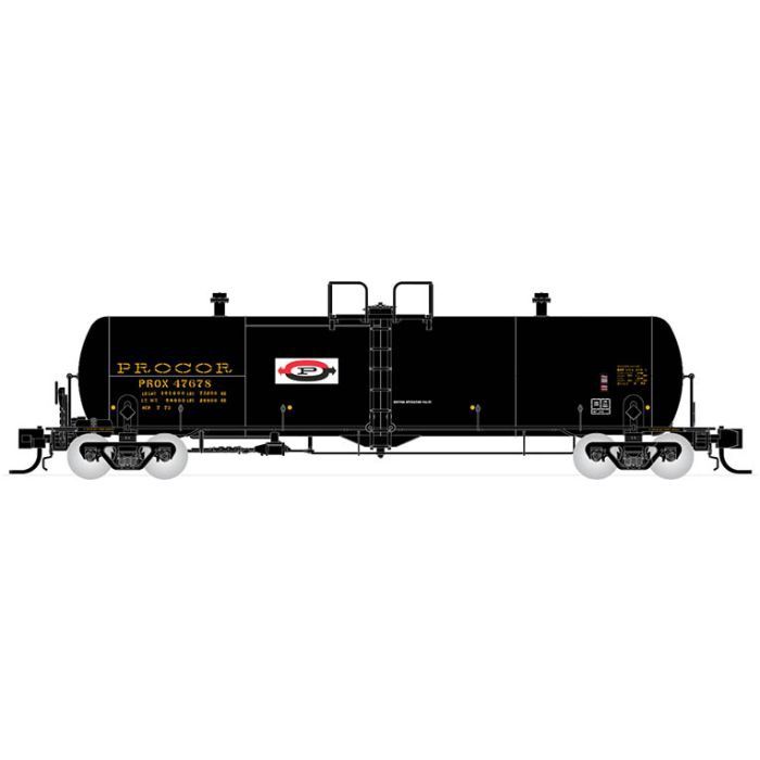 Procor 20K gal Tank Car: PROX As delivered Split P Logo - Single Car 47678