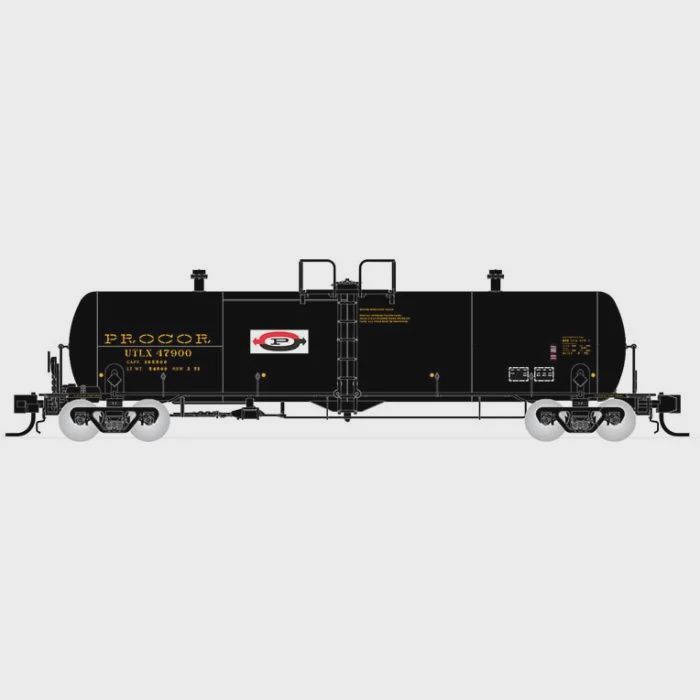 Procor 20K gal Tank Car: UTLX As Delivered Split P Logo - 6-Pack #1