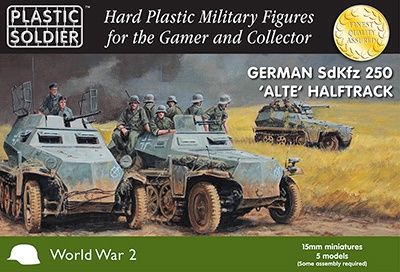 15mm German Sdkfz 250 Alte Half Track by Plastic Soldier