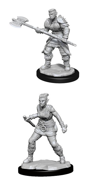 D&amp;D Unpainted Mini - Orc Barbarian Female 90145
